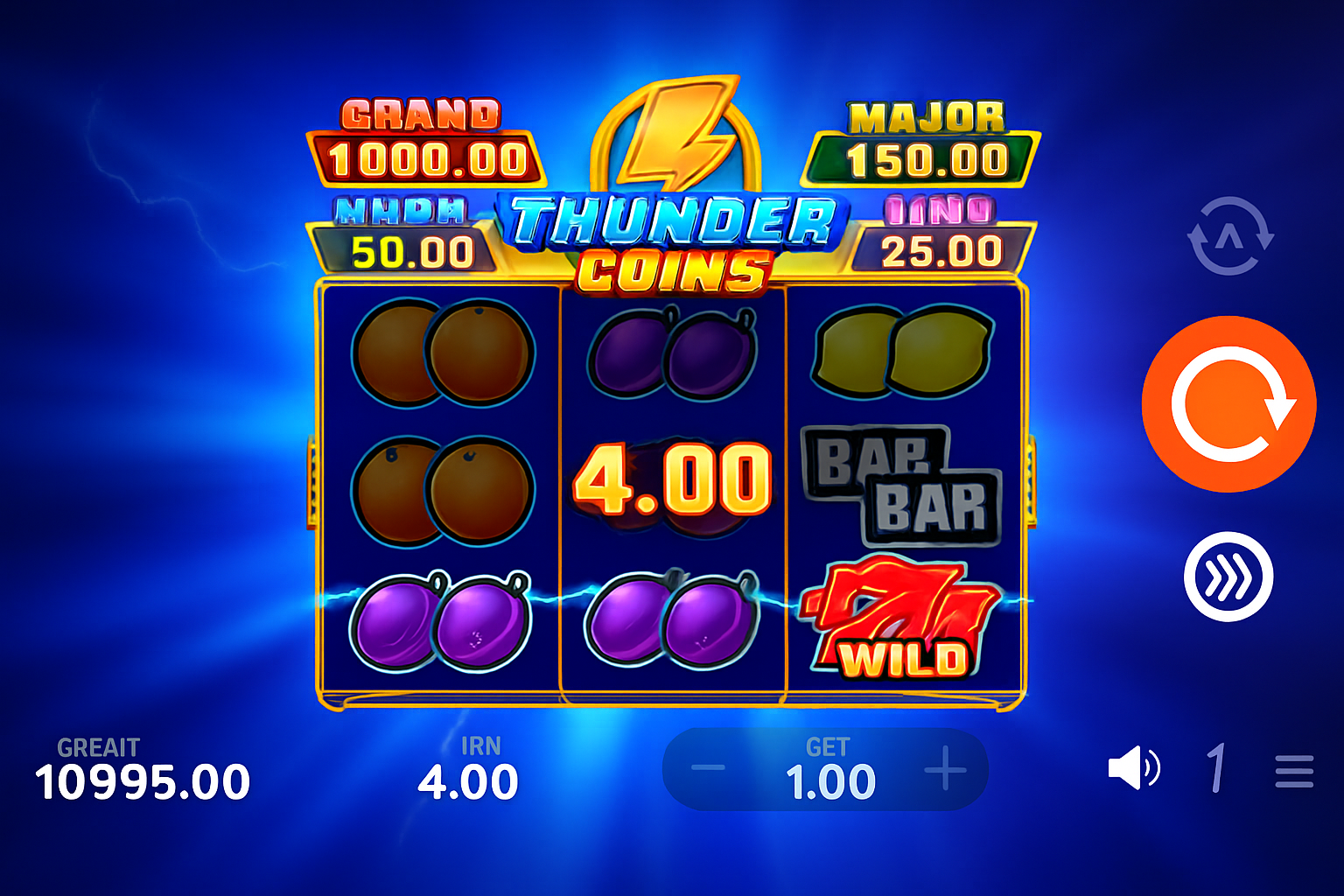 Thunder Coins: Hold and Win gameplay